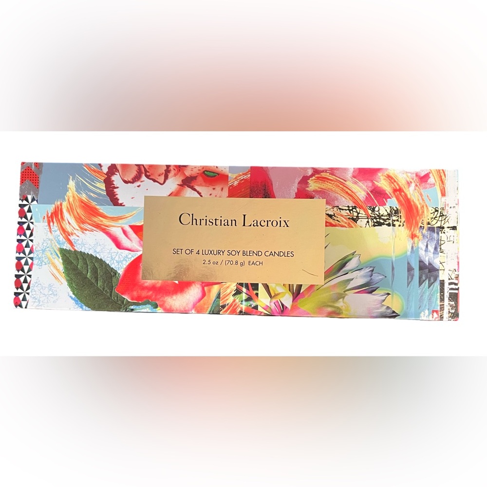 Christian Lacroix NWT Set of 4 Luxury Soy Blend  Fragrance Candles 2.5 Oz Each - Picture 6 of 8